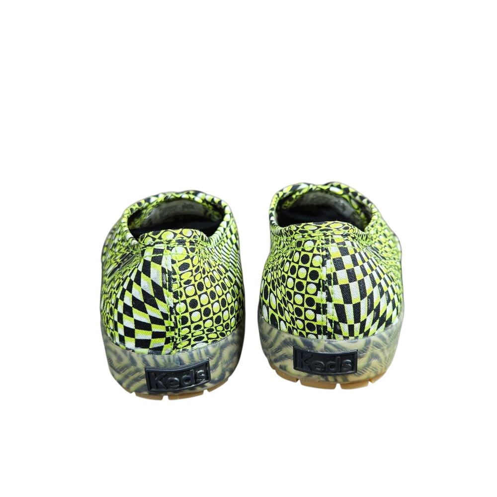 Keds x Maisie Wilen Champion TRX Sneakers Womens 7.5 Green Neon Optical Illusion - Picture 10 of 11